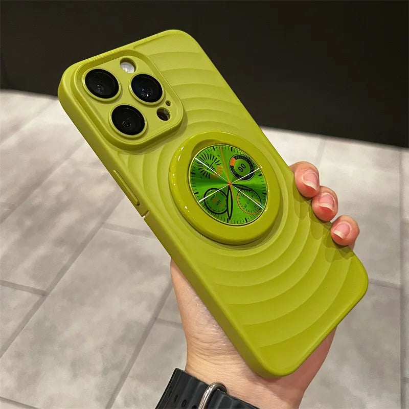 Phone Case MagSafe-Compatible Folding Stand Non-Slip Ripple Finish