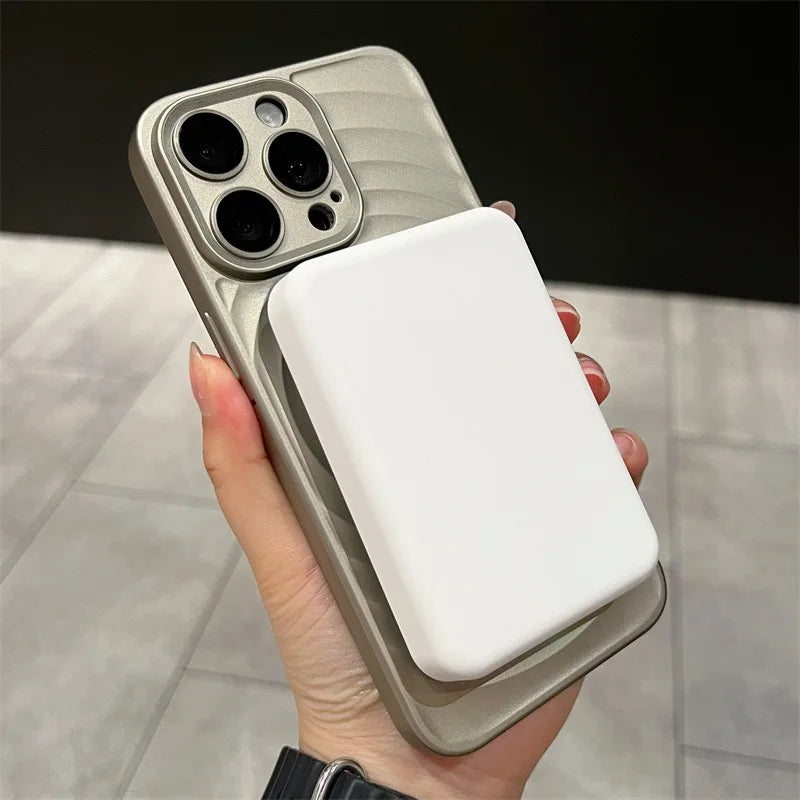Phone Case MagSafe-Compatible Folding Stand Non-Slip Ripple Finish