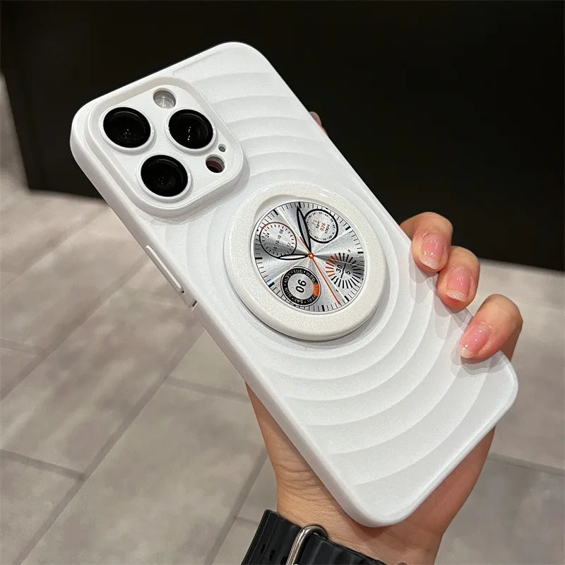 Phone Case MagSafe-Compatible Folding Stand Non-Slip Ripple Finish
