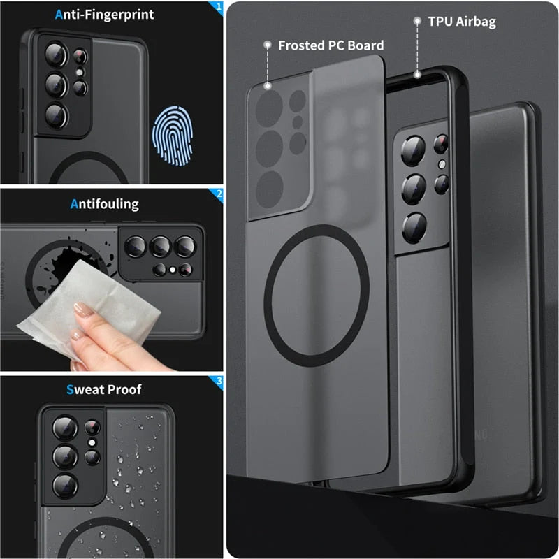 Phone Case Magnetic Accessory Compatible Shock-Absorbing Slim Design