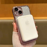 Phone Case Magnetic Ring Stand Glitter Finish Drop Protection