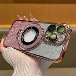 Phone Case Magnetic Ring Stand Glitter Finish Drop Protection
