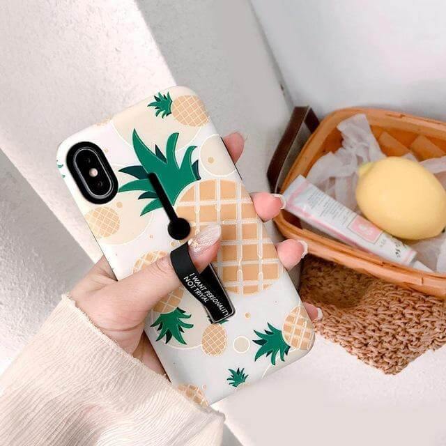 Phone Case Marble Pattern Ring Holder & Kickstand Shockproof Protection