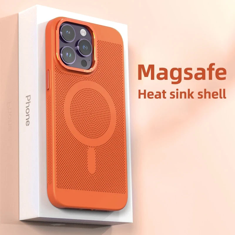 Phone Case Mesh Design MagSafe Wireless Charging Scratch-Resistant