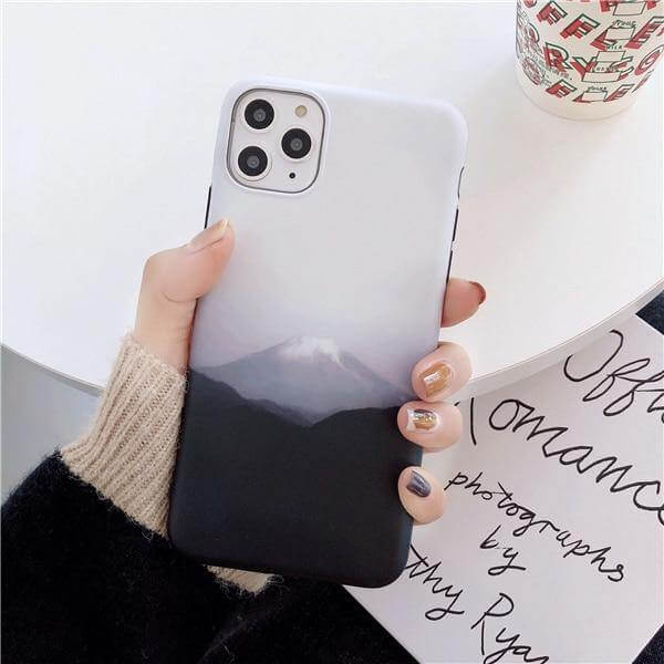 Phone Case Mountain Forest Print Drop & Scratch Resistant
