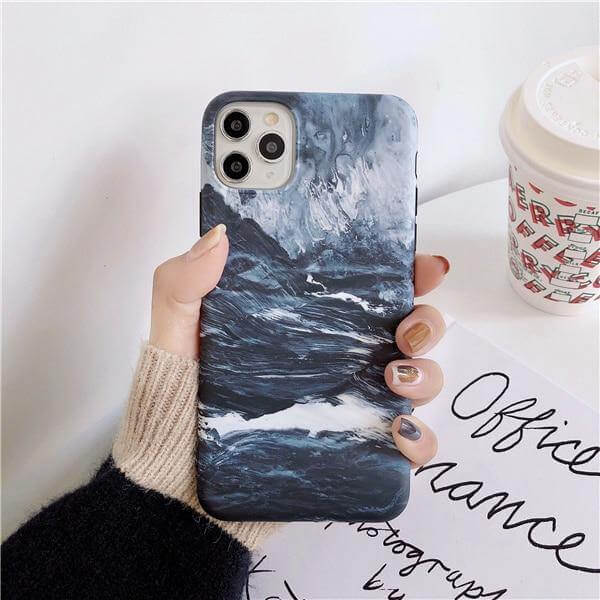 Phone Case Mountain Forest Print Drop & Scratch Resistant