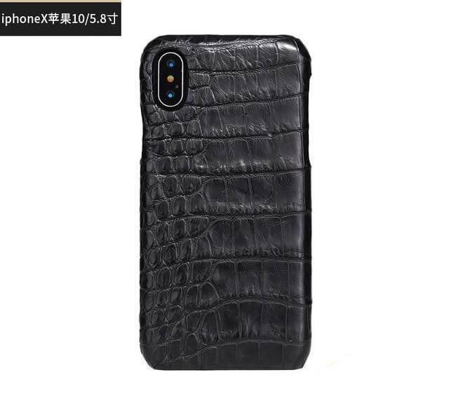 Phone Case Natural Crocodile Skin Impact-Resistant Fitted Cover