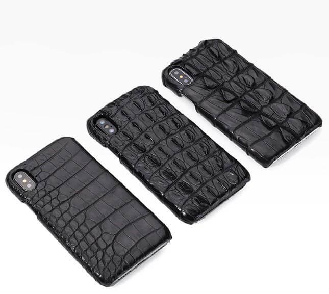 Phone Case Natural Crocodile Skin Impact-Resistant Fitted Cover