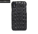 Phone Case Natural Crocodile Skin Impact-Resistant Fitted Cover