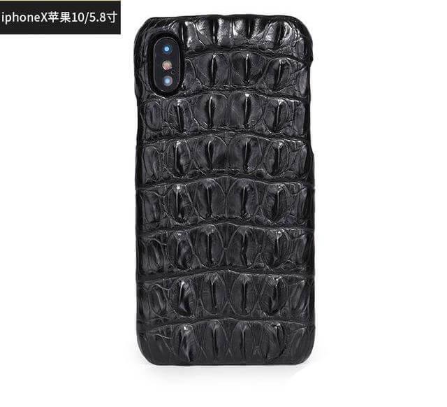 Phone Case Natural Crocodile Skin Impact-Resistant Fitted Cover