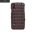 Phone Case Natural Crocodile Skin Impact-Resistant Fitted Cover