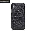 Phone Case Natural Crocodile Skin Impact-Resistant Fitted Cover