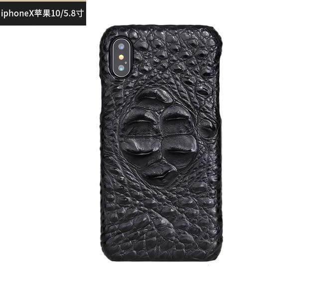 Phone Case Natural Crocodile Skin Impact-Resistant Fitted Cover