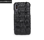 Phone Case Natural Crocodile Skin Impact-Resistant Fitted Cover