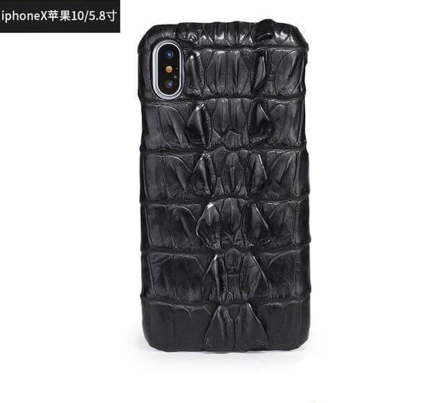 Phone Case Natural Crocodile Skin Impact-Resistant Fitted Cover