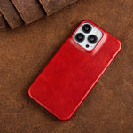 Phone Case Oil-Wax Leather MagSafe Compatible