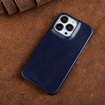 Phone Case Oiled Leather Shock-Absorbing Raised Edges