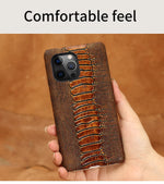 Phone Case Ostrich Leather Shock-Absorbing Protection