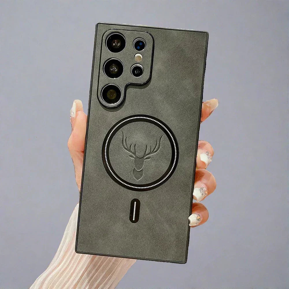 Phone Case PU Leather Wireless Charging