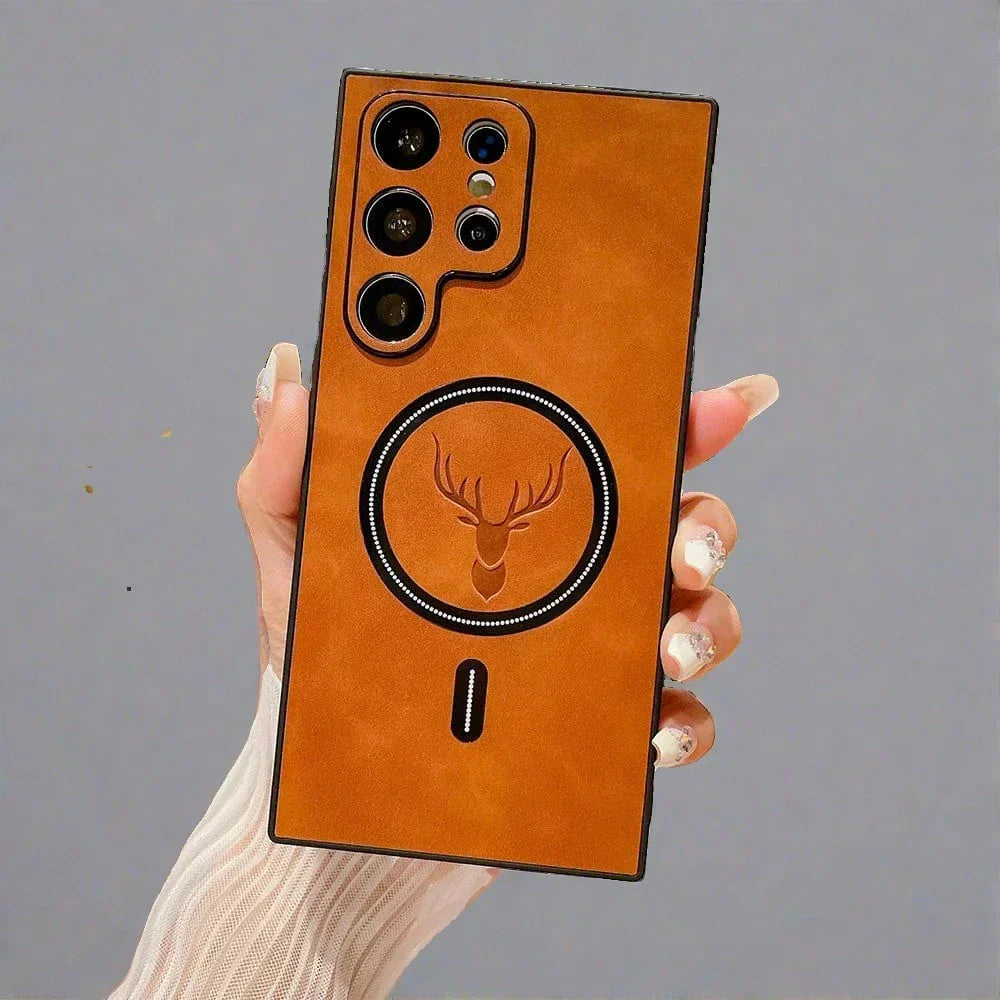 Phone Case PU Leather Wireless Charging