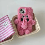 Phone Case Plush Twin Monster Design Strap Included