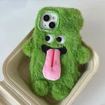 Phone Case Plush Twin Monster Design Strap Included