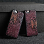 Phone Case Python Skin Leather Impact-Resistant Dirt-Resistant