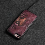 Phone Case Python Skin Leather Impact-Resistant Dirt-Resistant