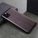Phone Case Real Wood Back Soft TPU Bumper Protection