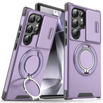 Phone Case Shock-Absorbing Ring Stand Sliding Camera Cover & MagSafe-Compatible