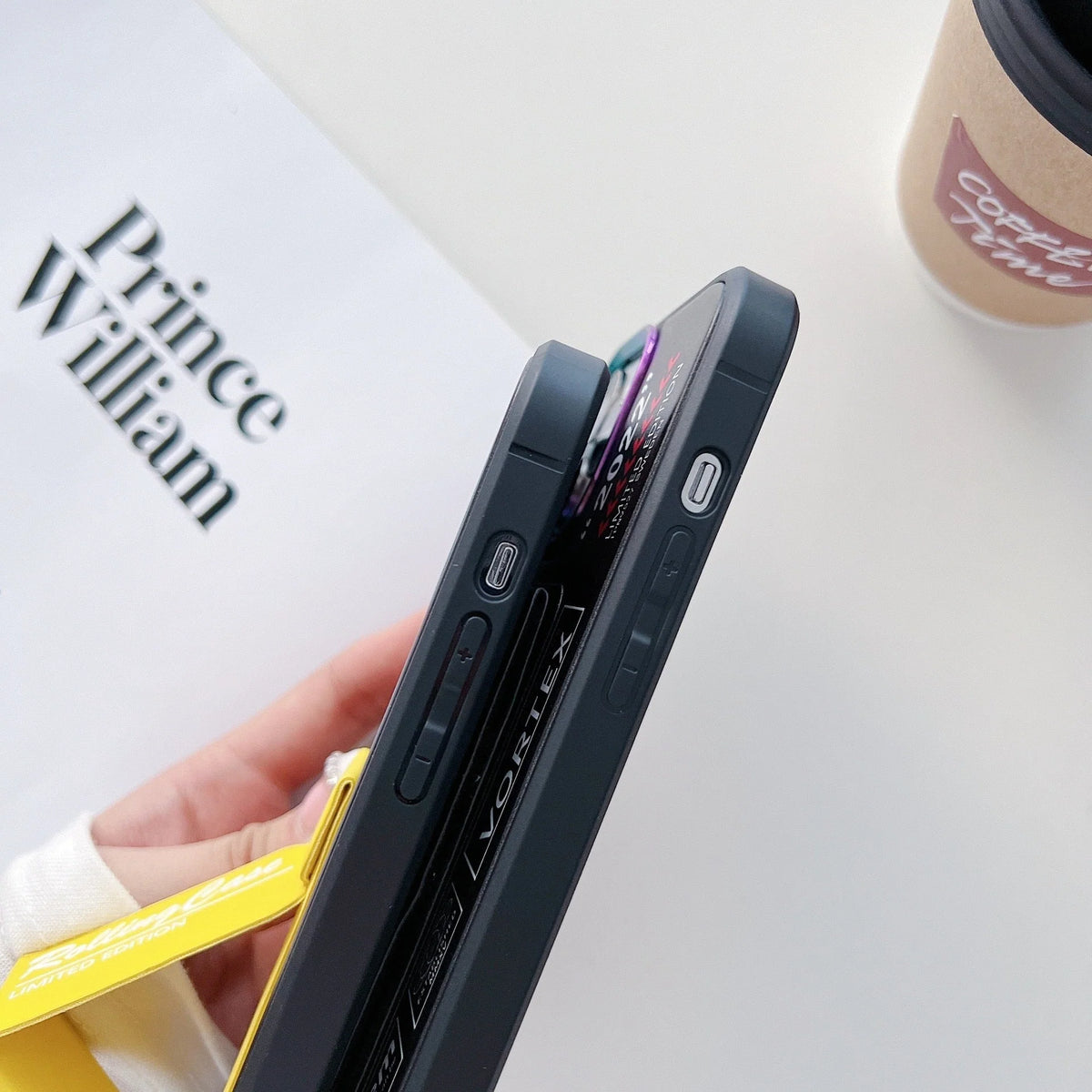 Phone Case Shockproof Hard Shell Built-In Holder