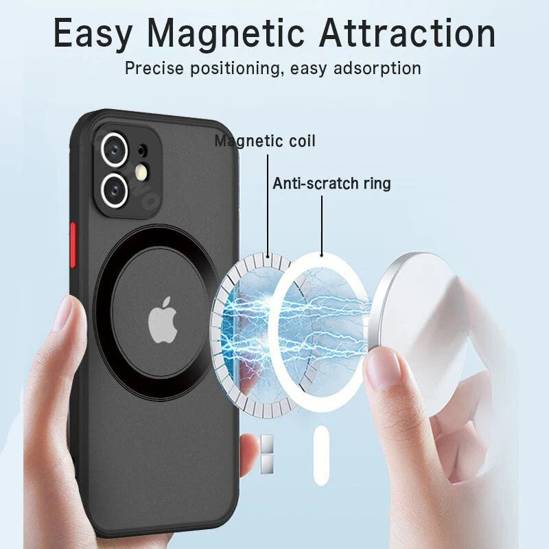 Phone Case Shockproof Soft Silicone Magnetic Attachment