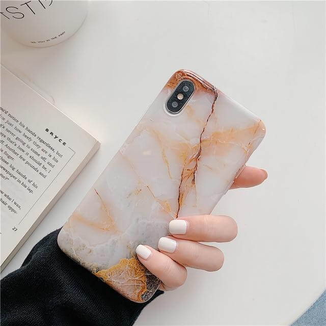 Phone Case Silicone Marble Pattern