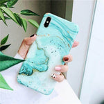 Phone Case Silicone Marble Pattern