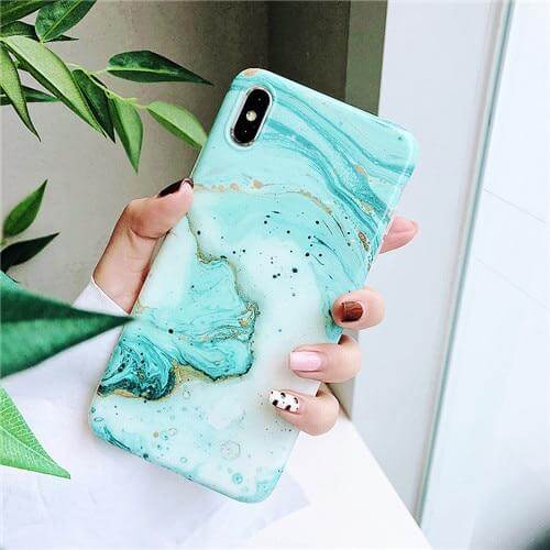 Phone Case Silicone Marble Pattern