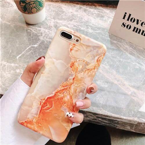 Phone Case Silicone Marble Pattern