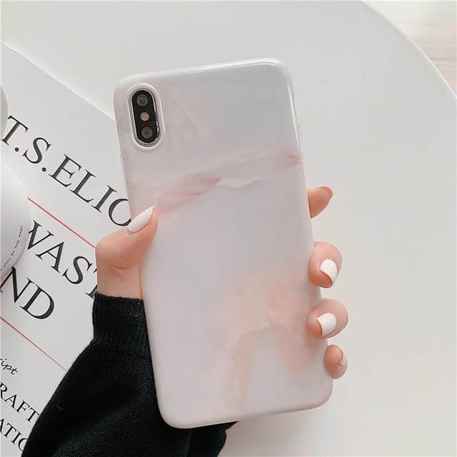 Phone Case Silicone Marble Pattern