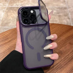 Phone Case Sliding Camera Cover Magnetic Back Built-In Stand