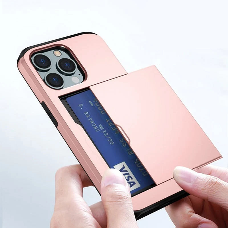 Phone Case Sliding Card Wallet Scratch-Resistant Dustproof Protection