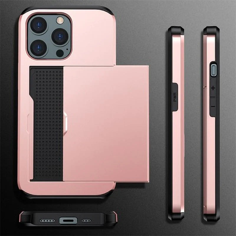 Phone Case Sliding Card Wallet Scratch-Resistant Dustproof Protection
