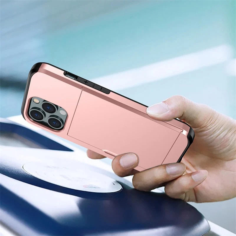 Phone Case Sliding Card Wallet Scratch-Resistant Dustproof Protection