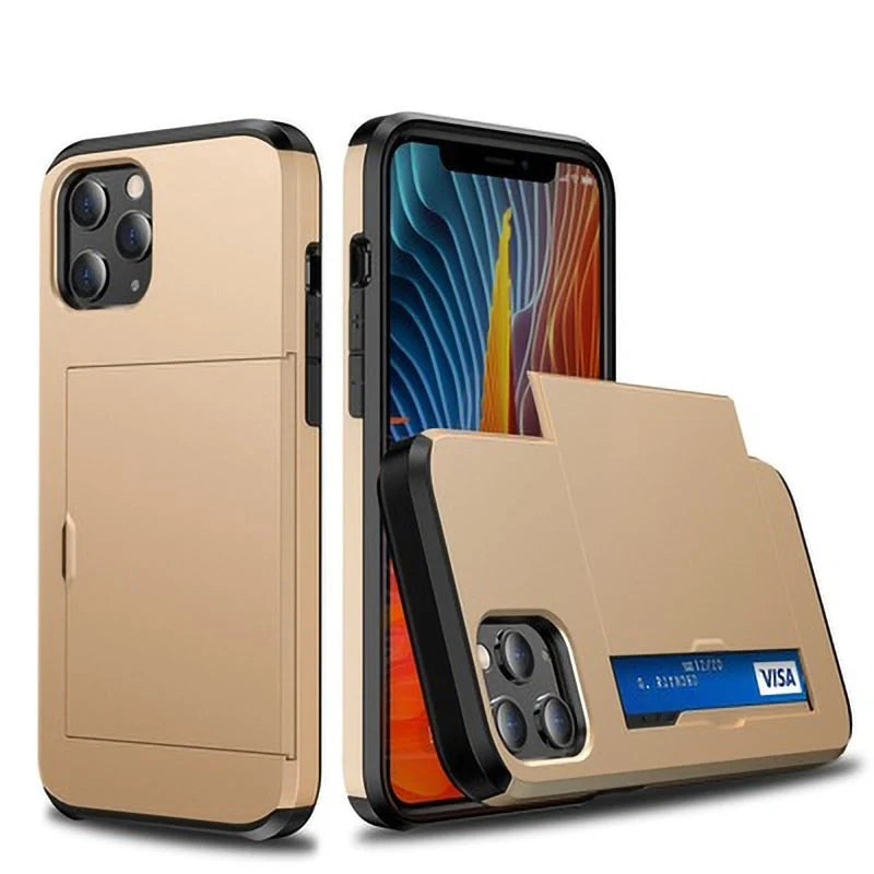 Phone Case Sliding Card Wallet Scratch-Resistant Dustproof Protection