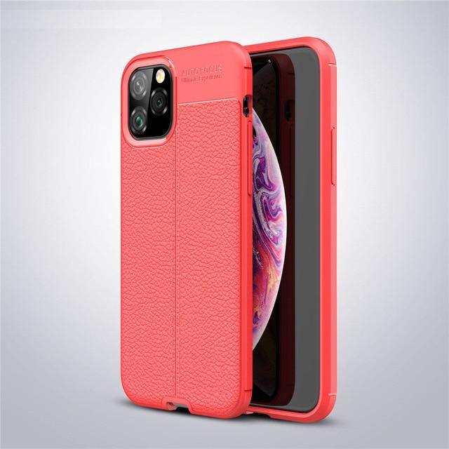 Phone Case Slim Leather & Silicone Shockproof Protection