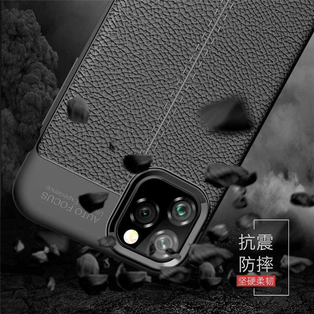 Phone Case Slim Leather & Silicone Shockproof Protection