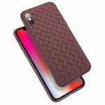 Phone Case Slim Silicone Woven Grid Shock-Resistant