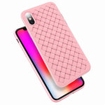 Phone Case Slim Silicone Woven Grid Shock-Resistant