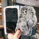 Phone Case Soft Plush Bunny Non-Slip Scratch-Resistant