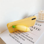 Phone Case Soft Silicone 3D Banana Design Full Coverage Protection