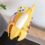 Phone Case Soft Silicone 3D Banana Design Full Coverage Protection