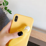 Phone Case Soft Silicone 3D Banana Design Full Coverage Protection